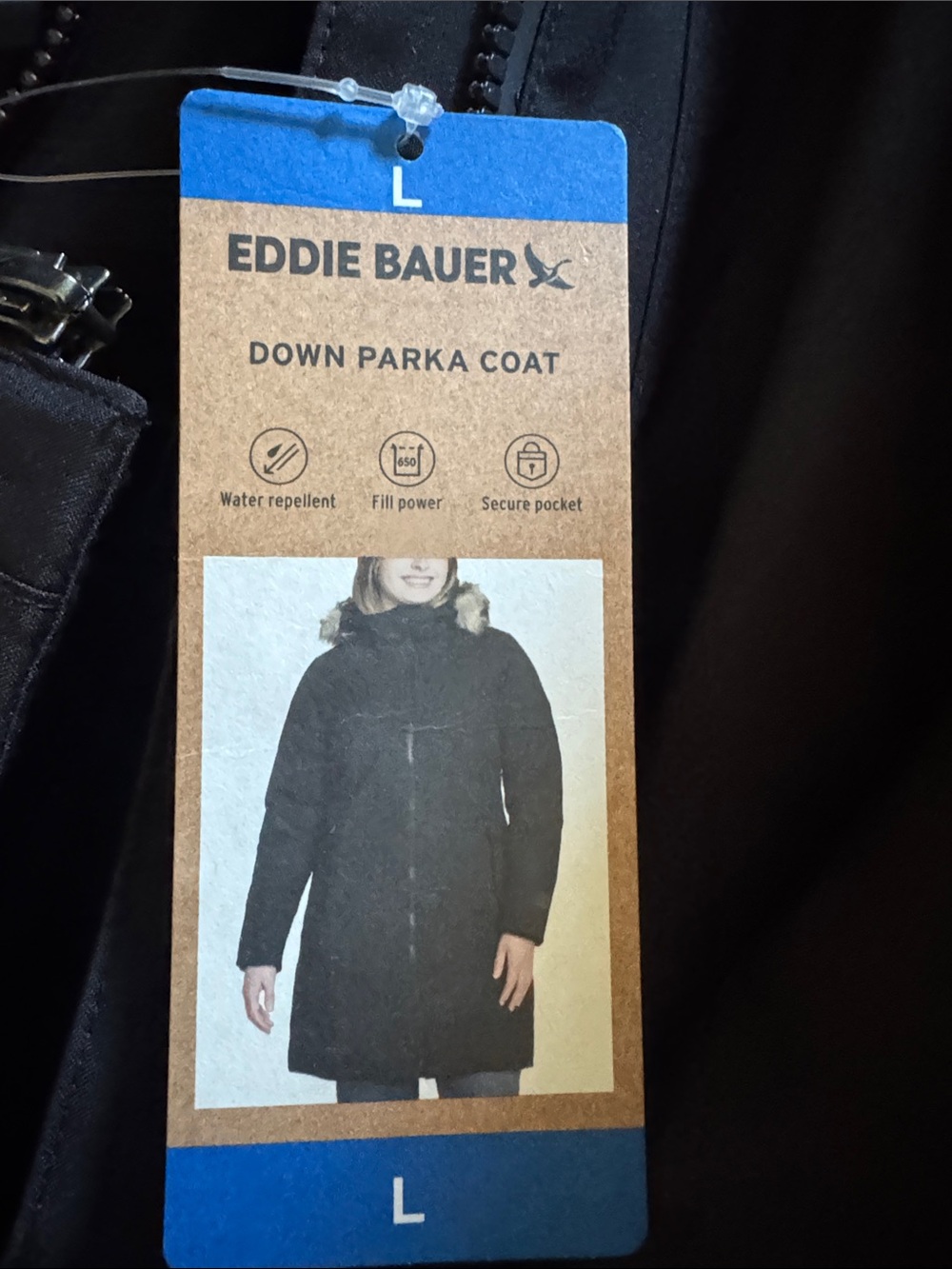 Eddie Bauer Black Down Parka for Kids with Hood